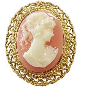 Gold Cameo Brooch